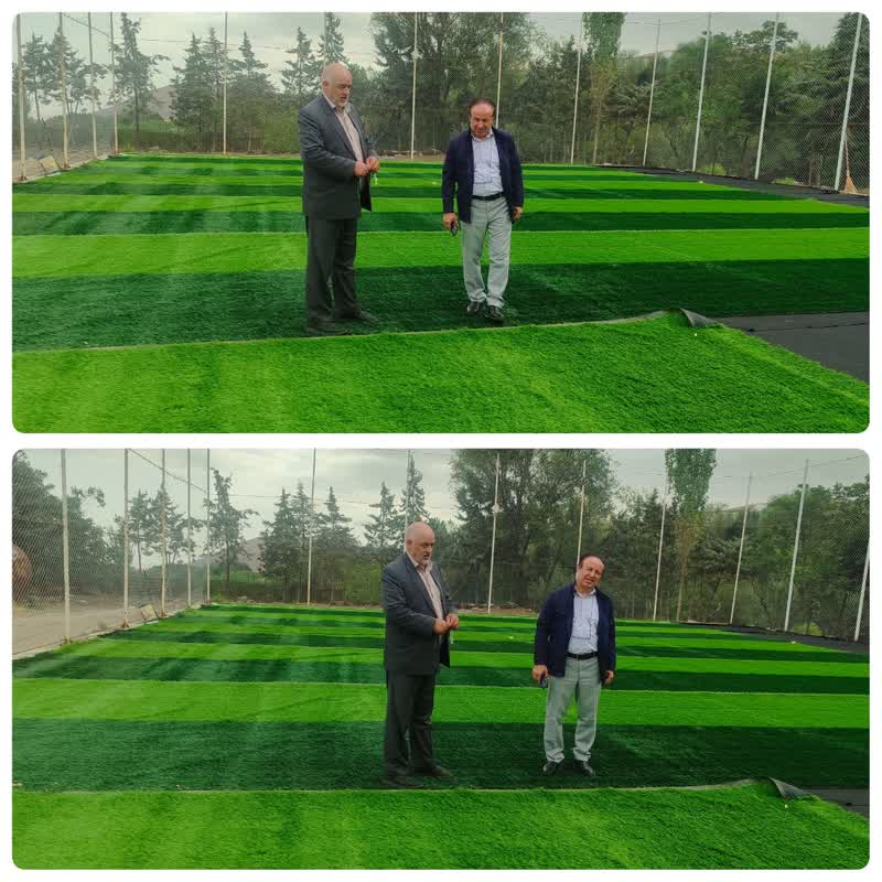 آماده‌سازی و زیرسازی زمین چمن مصنوعی فوتسال شهرداری گرمی