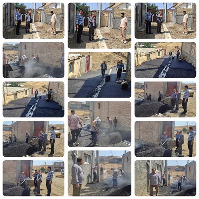 بازدید شهردار از پروژه آسفالت مناطق مختلف شهر گرمی